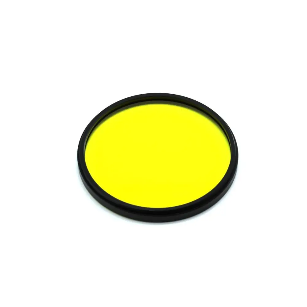 77mm With Metal Frame Round Yellow Color 490nm IR Pass Filter Glass JB490