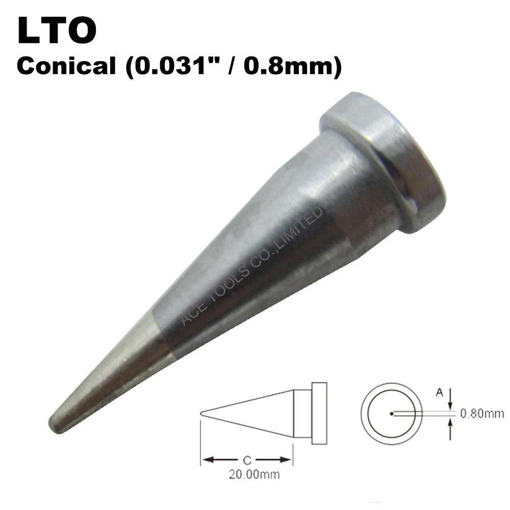 10 PCS Weller LTO Conical 0.8mm 0.031