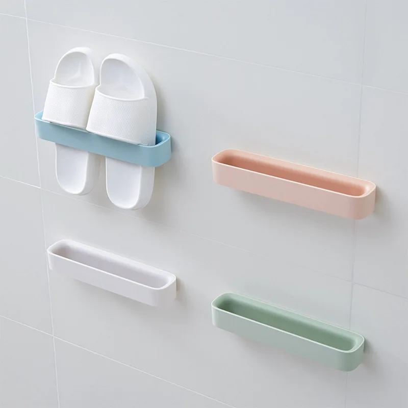 Slipper Rack Self-adhesive Bathroom Simple Slipper Hook Toilet Drainage Rack Wall Mounted Bedroom Storage Hook Shoe Drying Rack