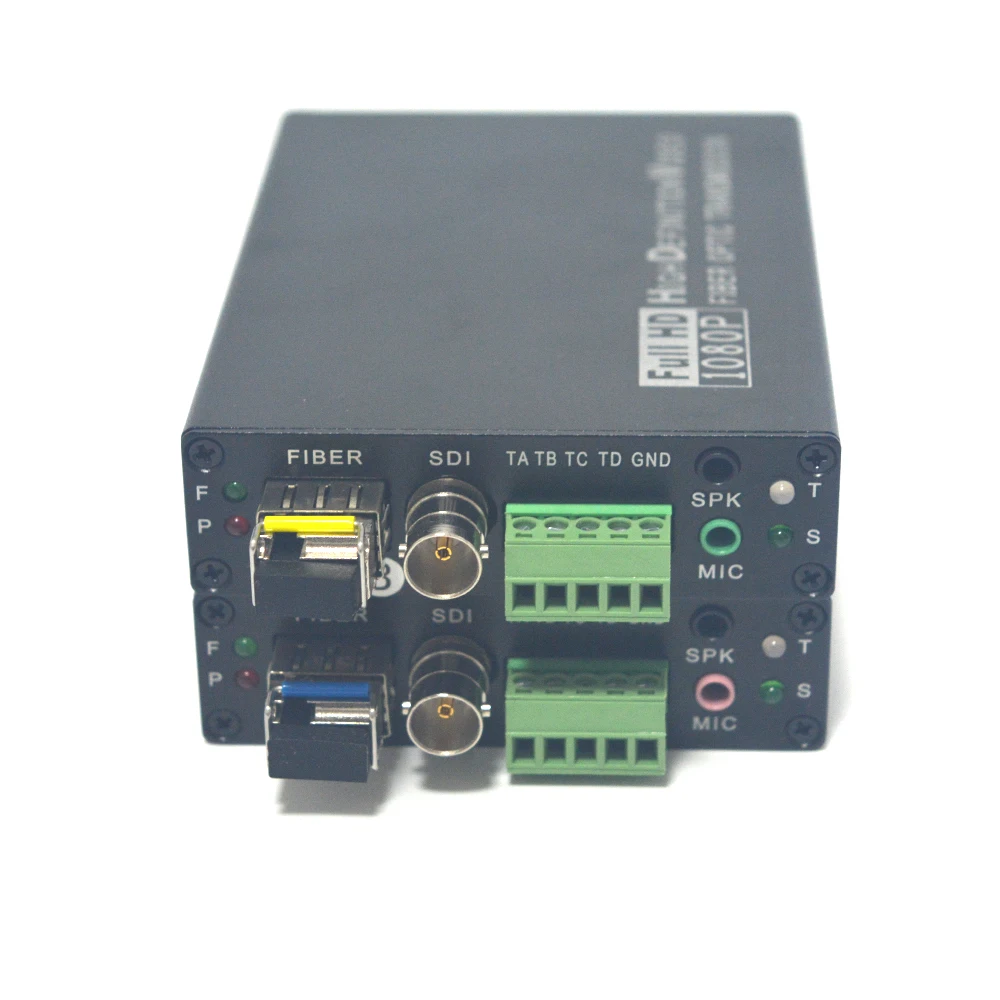 3G SDI to Fiber Optic Media Converters HD SDI Extenders for Broadcast grade SDI camera, Video Audio Transmitter and Receiver