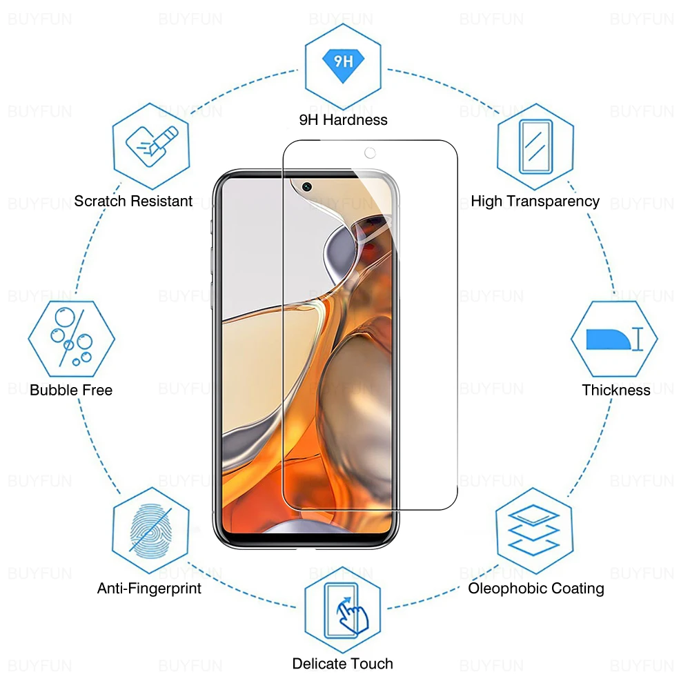 Защитная пленка HD для экрана, 3 шт., закаленное стекло для Xiaomi Mi 11TPro 11T Pro M11, защитная пленка с полным покрытием 6,67 дюйма 2107113 SG Glas