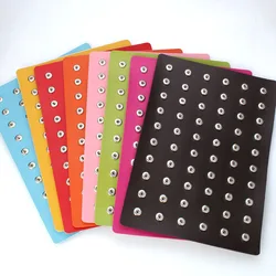 New Snap Button Display Jewelry 60pcs & 24pcs 12mm Snap Button Fit 18MM Snap Buuton Black Genuine Leather Snap Display Holder