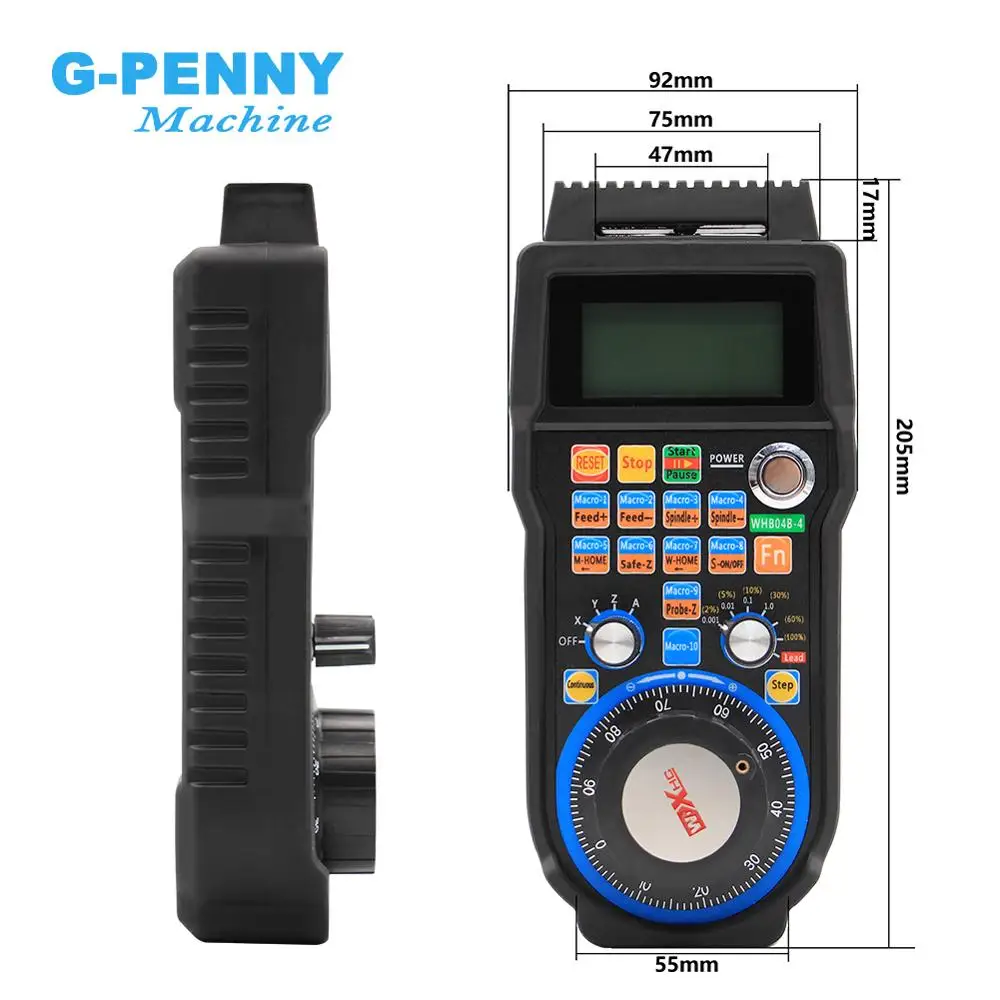 Freies Verschiffen! Anhänger MPG CNC USB MACH3 Drahtlose Handrad 4/6 Achse Handrad Manuelle USB Empfänger 40 m übertragung WHB04B