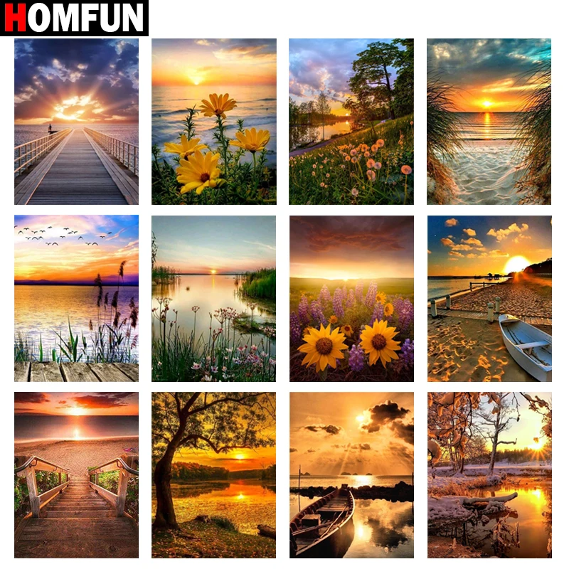 Homfun pintura com diamante bordado