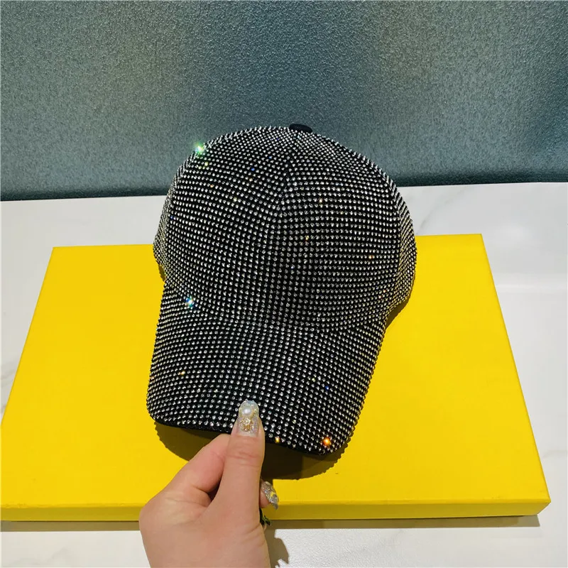 USPOP Women Baseball Cap New Luxury Full Rhinestone Baseball caps Summer Sun Visor Fashion Sun Hats Shade
