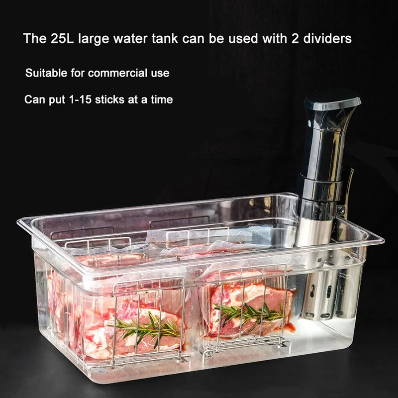 Separador de bolsas al vacío Sous Vide, marco de acero inoxidable 304 para alimentos, circuladores de inmersión, uso con contenedor de agua de 11L y