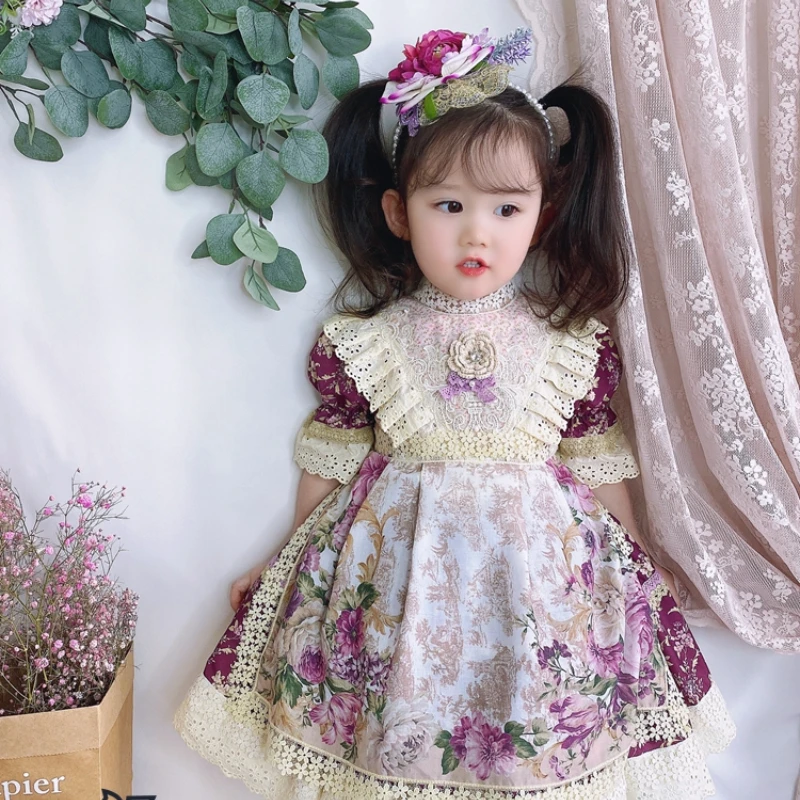 Summer Kids Holiday EID Girls Turkey Flower Girl Dress for Weddings Flower Girl Dresses Party Dress for Kids Girl Birthday Dress