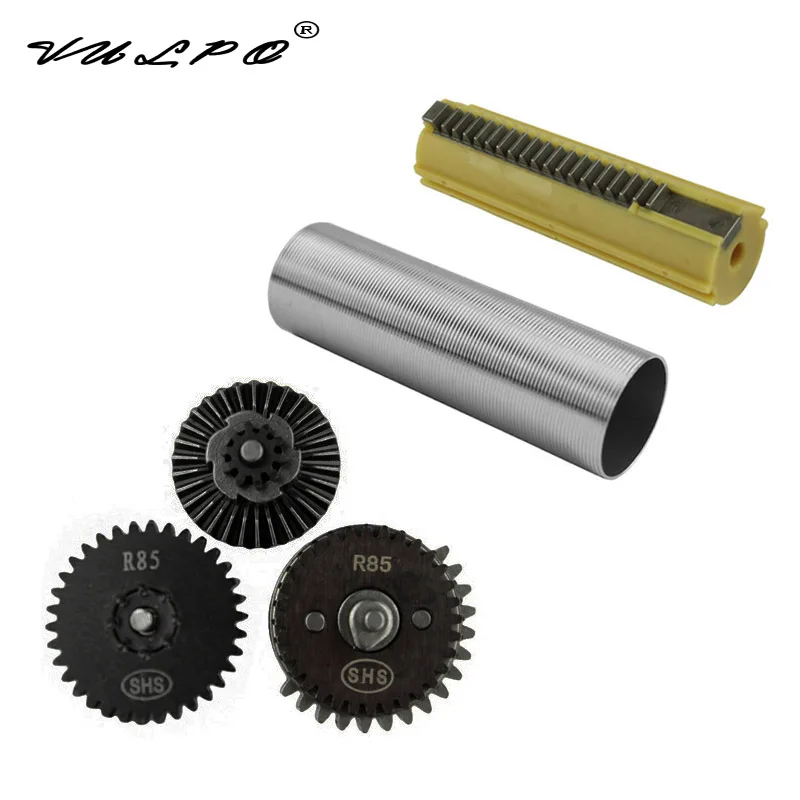 VULPO 19 Teeth Piston&Stainless Steel Cylinder&Gear Set For R-85 L-85 AEG Gearbox