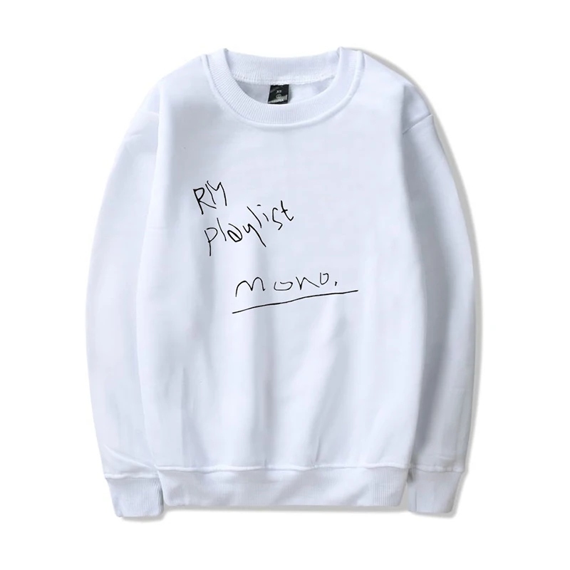 RM Mono Playlist Hoodies Kpop Fashion Hip Hop Men Women Capless Sweatshirts Casual O-neck Long Sleeve Sport Hoodie Pullover Tops