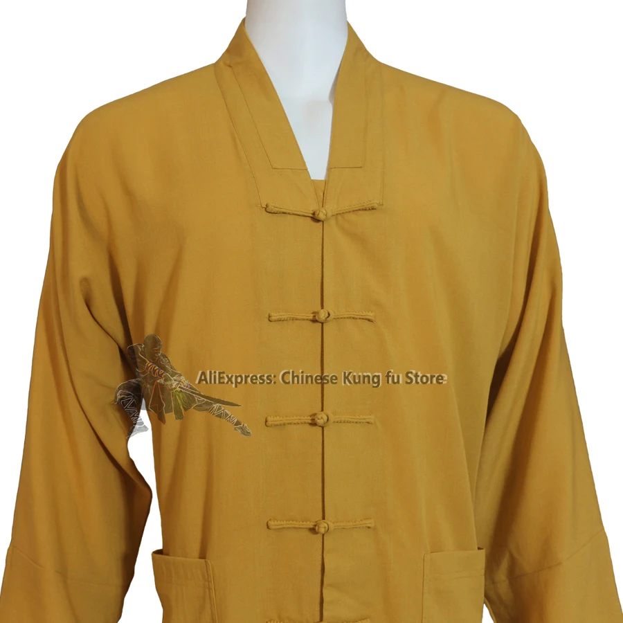 Custom 25 Colors Cotton Linen Buddhist Monk Robe Wudang Taoist Kung fu Suit Meditation Uniforms