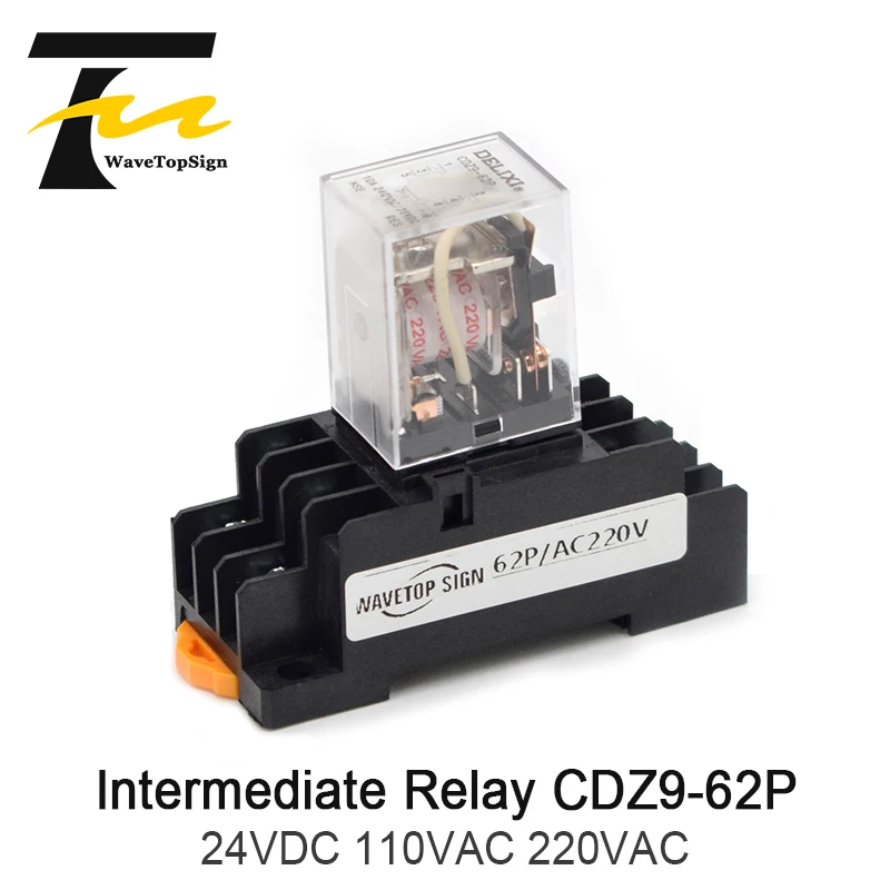 

Relay Coil General Micro Mini Intermediate Relay Switch 110VAC 220AC 24VDC with Socket Base LED