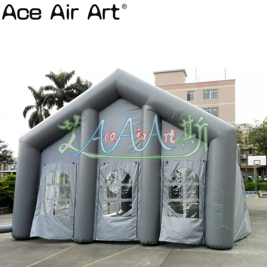 High Quality Gray Tent Inflatable Wedding Tent  With Electric Air Blower For Outdoor Event Made By Ace Air Art