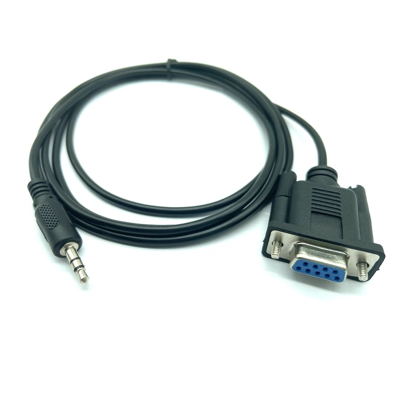 1pcs 9 PIN RS232 DB9 FEMALE TO 3.5MM 3P MALE JACK ADAPTER SERIAL CABLE 180cm Wholesale