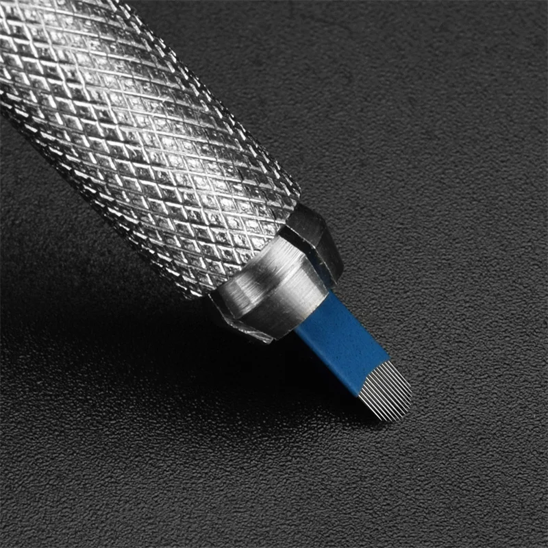 50pcs Microblading 0.20 MM Laminas Agulhas Tebori Permanent Makeup Tattoo Needle 14U Pin for Eyebrow Manual Pen