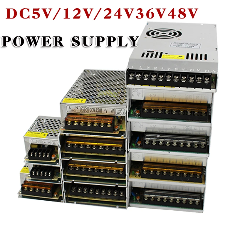 Lighting Transformers 110V 220V To DC5V 12V 24V 36V 48V 1A 2A 3A 5A 10A 15A 20A 30A 40A 80A For LED Strip Switch Power Supply