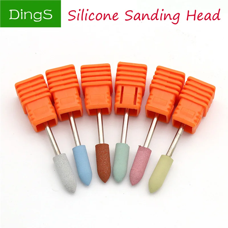 1pc Rubber Silicon Nail Grinding Head Milling Manicure Cutter for Pedicure Machine Sander Drill Bit Polishing Electric Tool