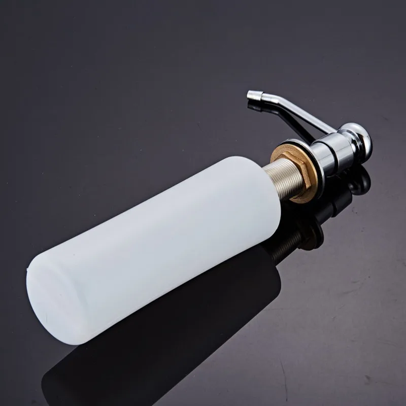 

Brass Hand Press Liquid Soap Dispenser 400/500 ML Plastic Spray Bottle Kitchen Sink Replacement Black/Silver for Home