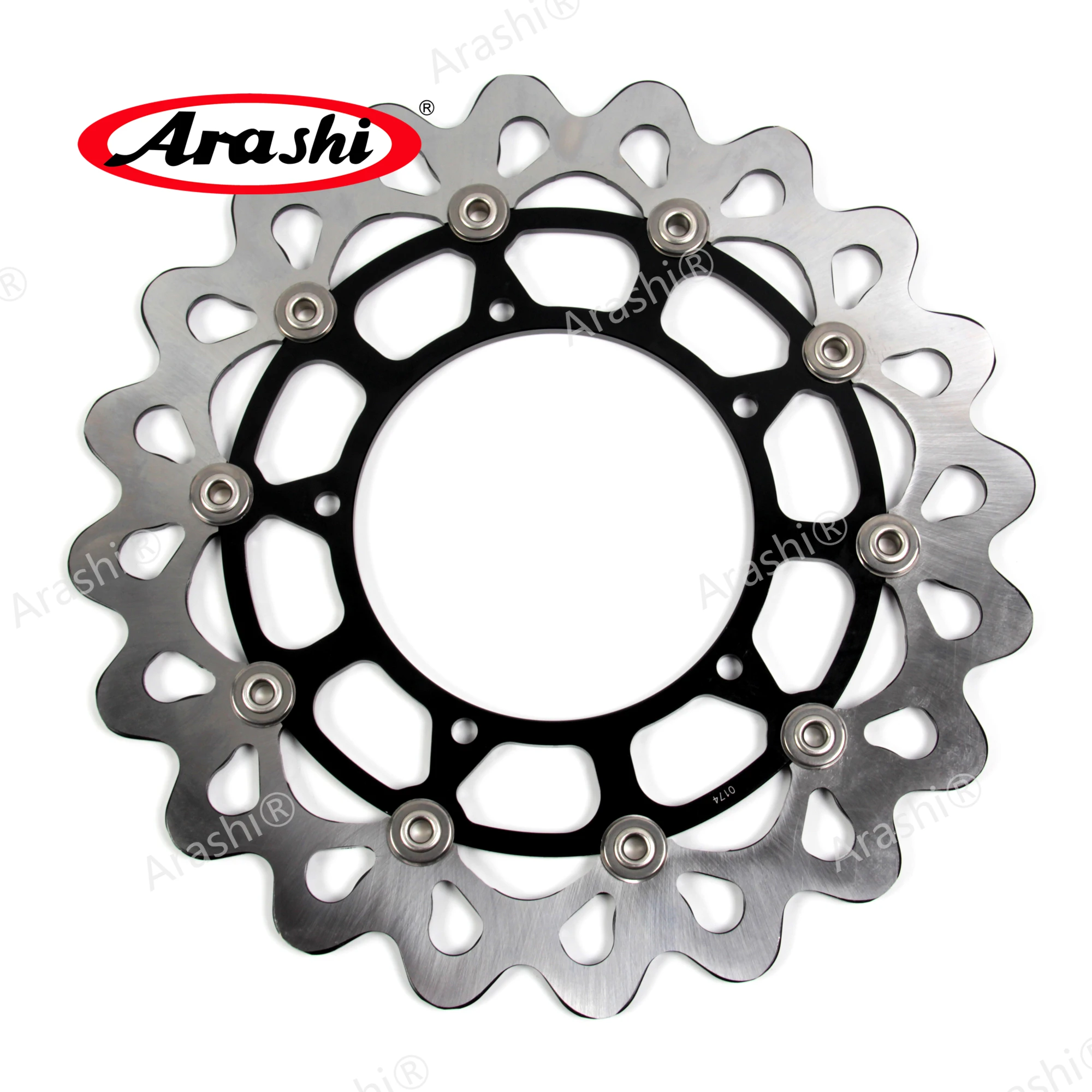 Arashi 1 Pair CNC Front Brake Disc Rotor For YAMAHA YZF R1 1000 2004 2005 2006 / YZF-R1 2015 2016 2017 2018 2019 2020 2021 2021