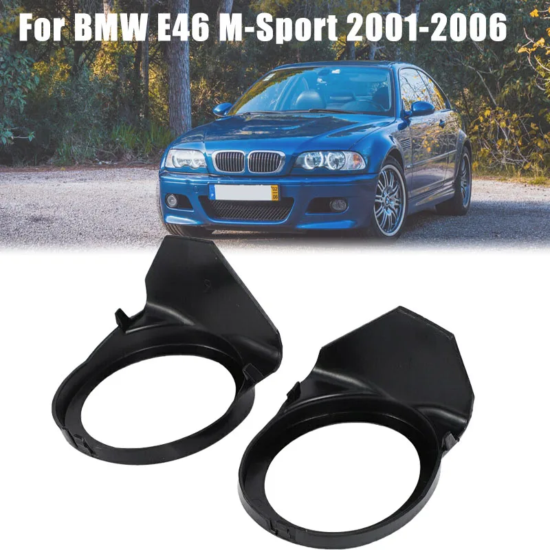 Luz antiniebla de parachoques delantero para BMW, cubierta embellecedora de marco de luces antiniebla para BMW Serie 3 E46 M3 m-sport 2001-2006, 2 uds.