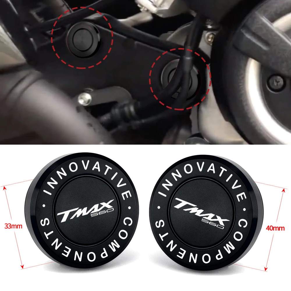 

TMAX560 LOGO Motorcycle Frame Hole Caps Carved Decorative Cover Plug Accessories For Yamaha Tmax T-MAX 560 T max 2020 2021 2022