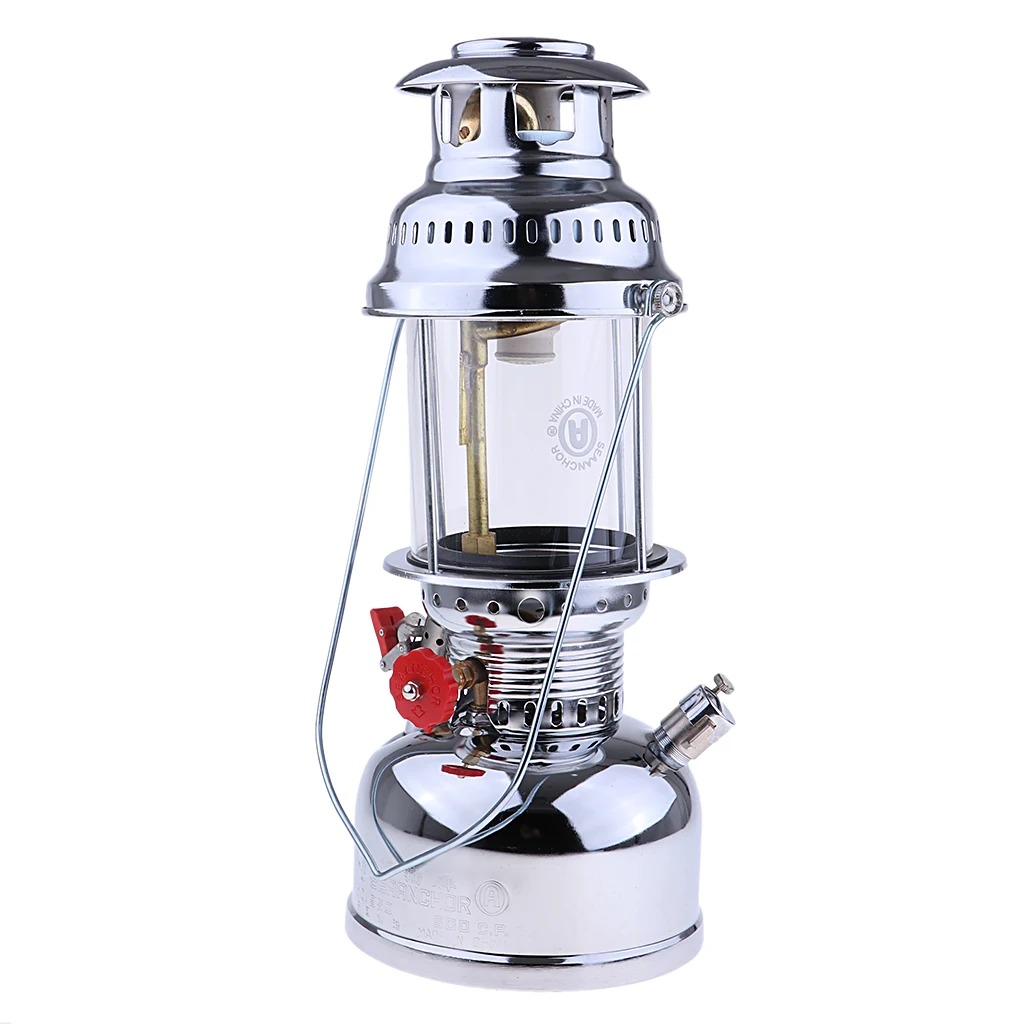 Outdoor Propane Gas Lantern Camping Hiking Handheld Light Kerosene Oil Lamp Lighting Table Decoration