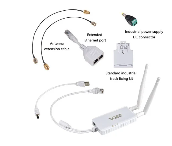 

VONETS 2.4GHz WiFi Router/Bridge Wireless to Ethernet Repeater/Hotspot Signal Booster Extender for Monitoring DVR PS3 PLC VAP11S