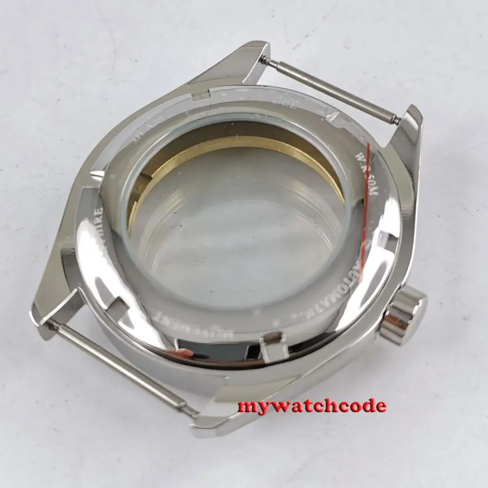 Funda de reloj pulida de 41mm, cristal de zafiro 316L, compatible con ETA 2824 2836, movimiento C176
