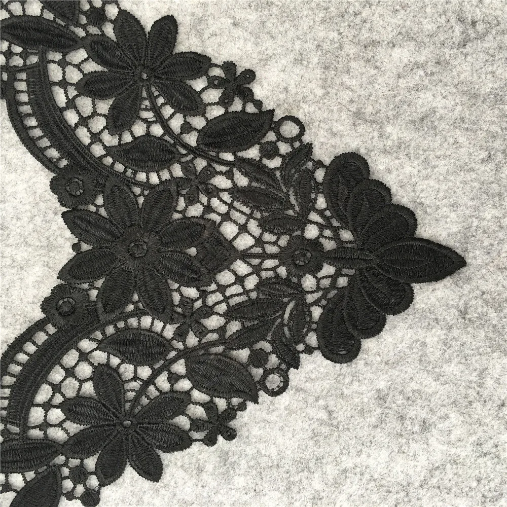 Embroidery Polyester Lace Fabric Applique DIY Hollow out Lace Collar for Sewing Evening party dress needlework Lace accessories