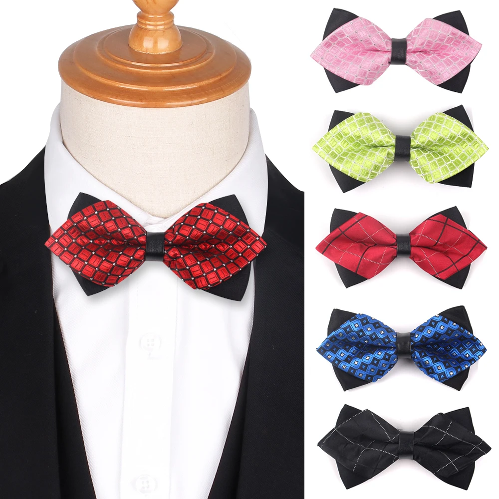 Fashion Men Bowtie Classic Shirts Bow tie For Men Women Bowknot Adjustable Pointed Bow Ties Cravats Plaid Bowties For Wedding