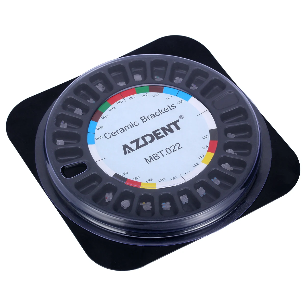 20 teile/schachtel AZDENT Dental Klammern Kieferorthopädische Keramik Zahnspangen Mesh Basis Roth MBT Slot 0,022/0,018 Haken 3 4 5 zahnmedizin Werkzeuge – Detail 2