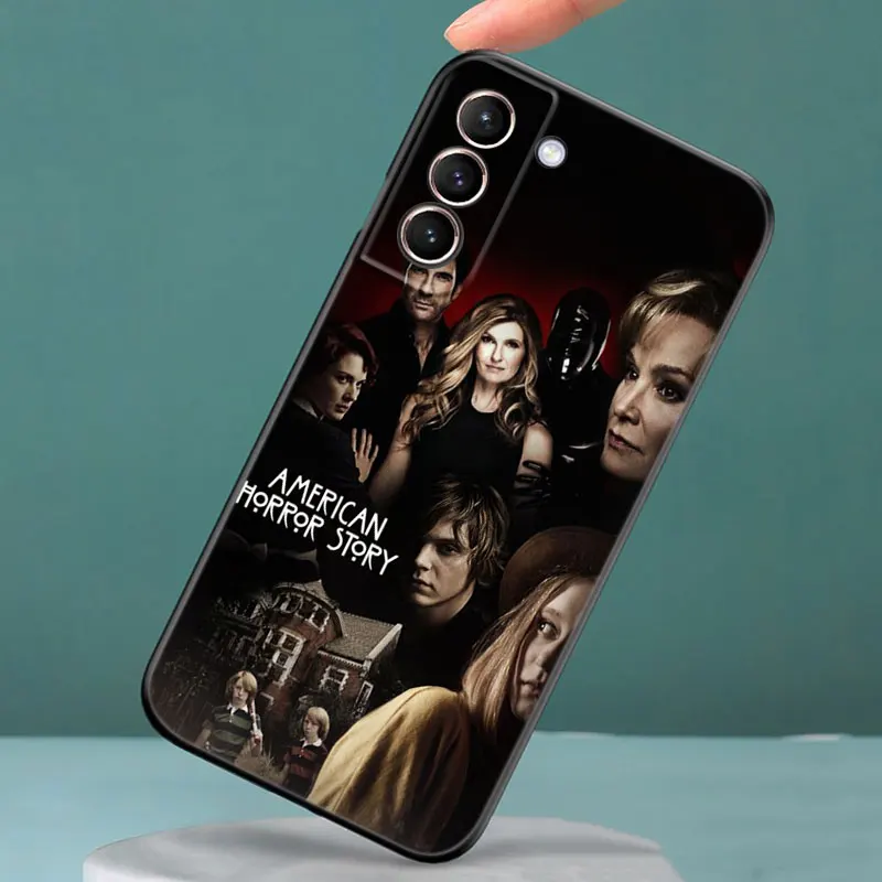 American Horror Story Silicone Phone Case For Samsung Galaxy S22 Pro S21 S20 FE Ultra S10 Lite S8 S9 S10E S10 Plus Black Cover