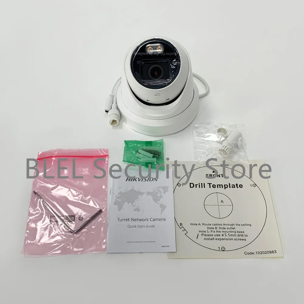 Hikvision DS-2CD2347G2-LU 4MP IP Camera ColorVu Bullet PoE  Built-in Microphone 24/7 Colorful image Human Vehicle Classification
