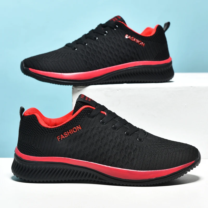 Men Sneakers 2021 New Breathable Lace Up Men Mesh Shoes Fashion Casual No-Slip Men Vulcanize Shoes Tenis Masculino