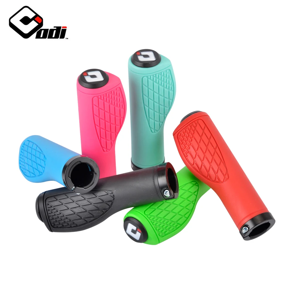 Odi Bicycle Handlebar Grips Silicone 22.2mm Anti-slip Mountain Bike Handle with Lock Ring Fit for Brompton MTB BMX Folding Bike