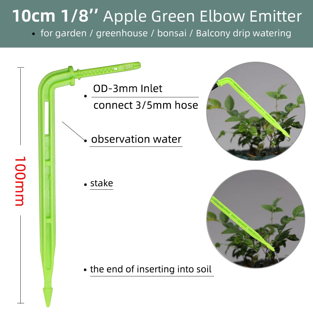 1Kit Garden Automatic Micro Green Drip Irrigation Kit Watering System Timer 4/7&3/5mm Hose Elbow Arrow Emitter for Bonsai Plant