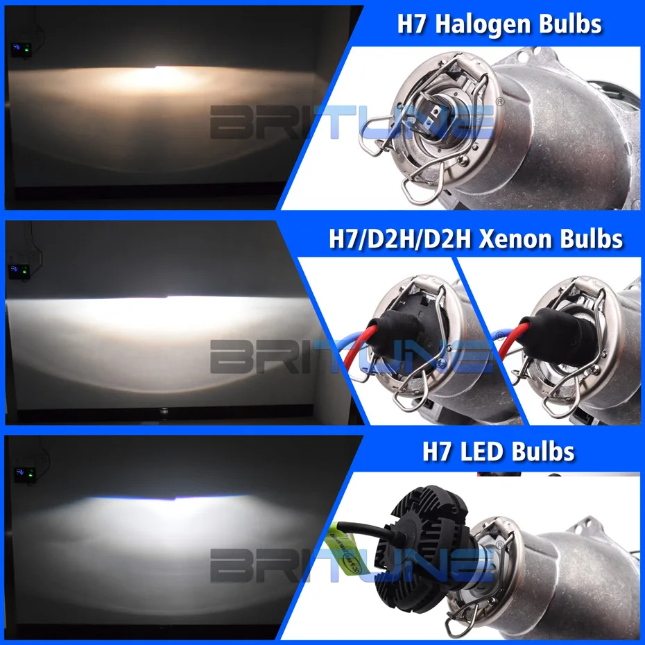 Headlight Lenses Bi-xenon Projector HID 3.0 Upgrade for Hella H7 D2S D2H Xenon Halogen LED Bulbs Tuning Car Accessories Style