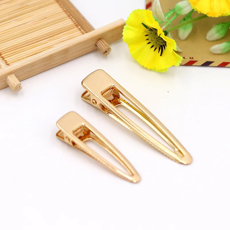 10pcs gold/rhodium Hair Clips Fashion triang Hairpin Blank Base for Diy Jewelry Making Pearl Hair Clip Setting craft supplie