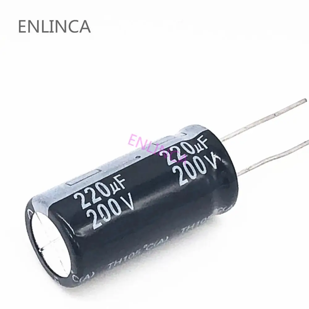 

10pcs/lot 220UF 200v 220UF aluminum electrolytic capacitor size 18*30mm S64 20%