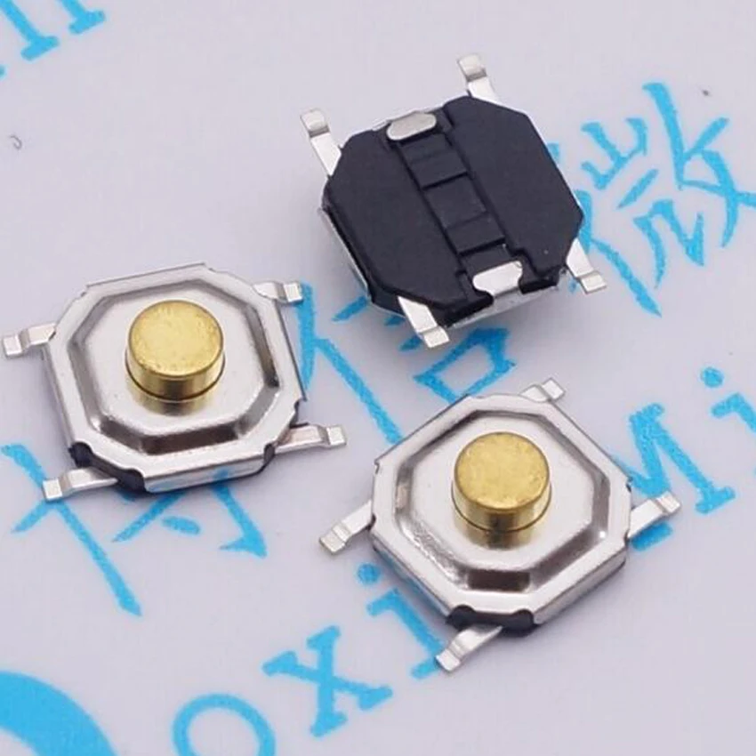 

500 шт./лот SMD кнопочный переключатель 4*4*2 мм 4*4*2 тактовый микропереключатель с медной головкой