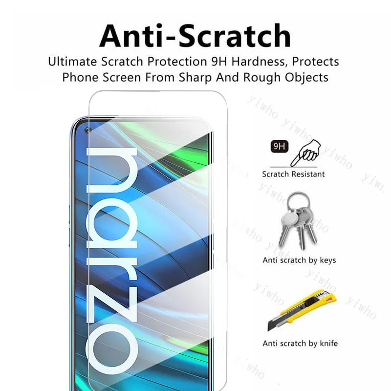 Glass Realmi Narzo 20 Pro Tempered Glass for Realme Narzo 30 5G 30A GT 20 7i 7 8 Pro C25 C21 Screen Protector Camera Len Film