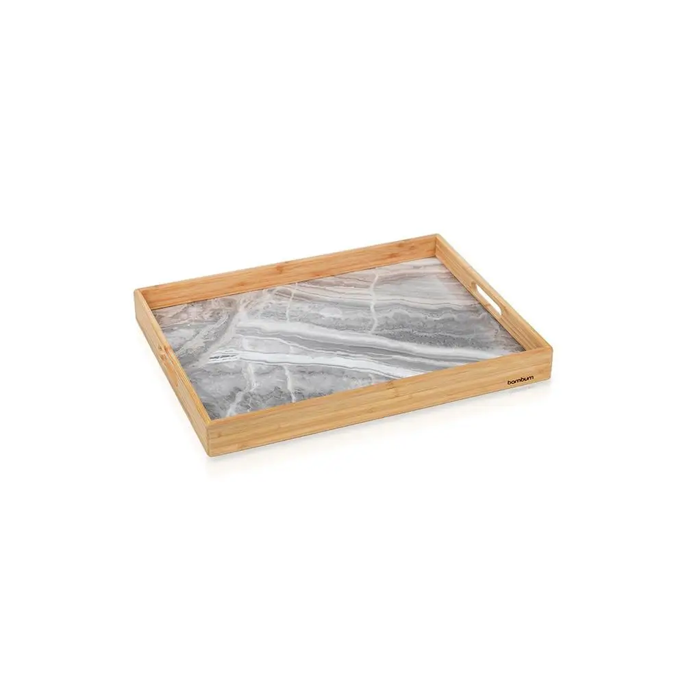 DOLBOVI Wood Framed Marble Pattern tray 35*22 Cm tray поднос plateau de service