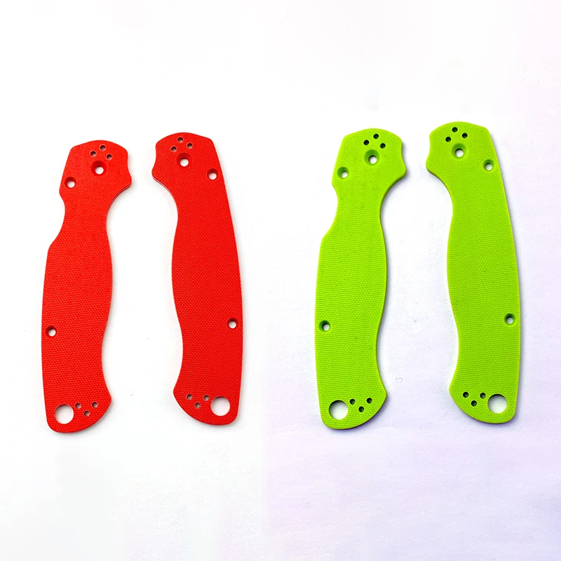 Custom G10 Made Knife Handle Patches Grips Scales for Spyderco C81 Para2 Paramilitary 2 Folding Knives DIY Accessories Parts