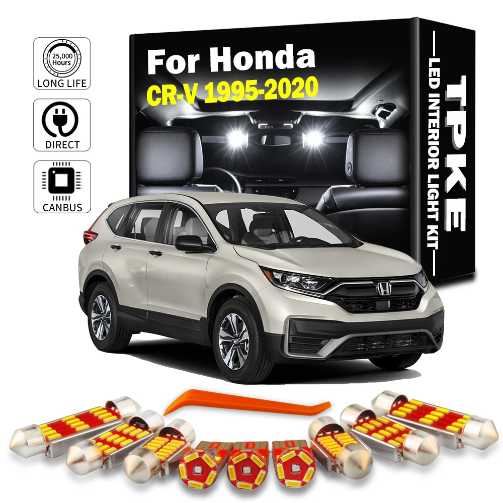 TPKE For Honda CRV CR-V 1995-2020 Car Lamps LED Interior Trunk Dome Map License Plate Light Kit Canbus Auto Lighting Accessories