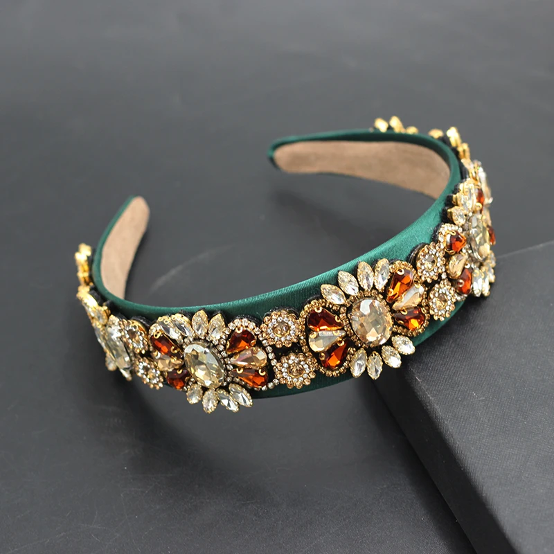 New fashion baroque headband with rhinestone geometric figure rhinestone ladies prom catwalk hair accessories 815