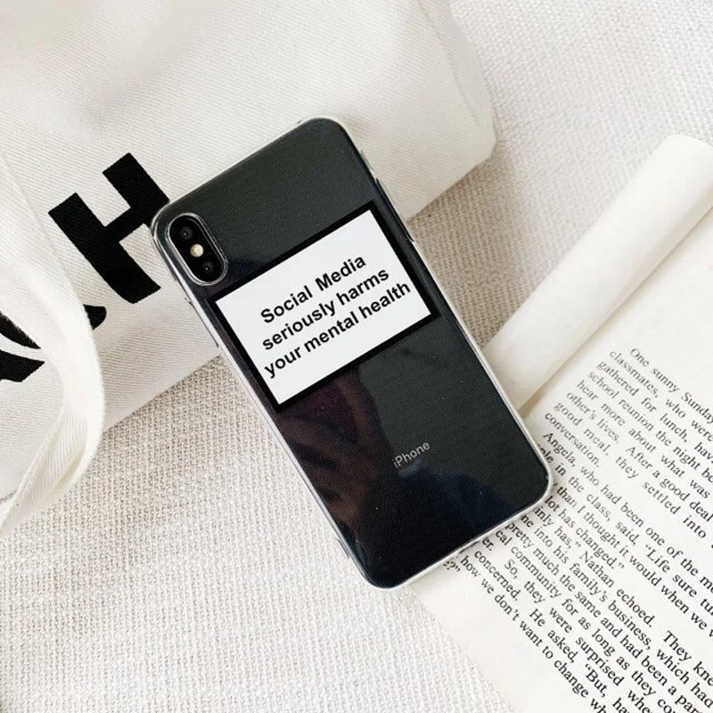 TPU high transparency English social media phone case suitable for 15 14 13 11 12 Pro XS MAX X XR 7 8plus label soft cover Coque