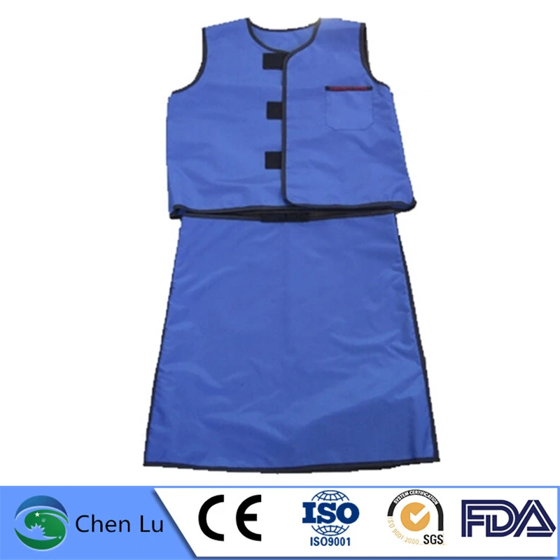 Direct selling x-ray protective lead apron set Hospital, Laboratory, factory ionizing radiation protection 0.35mmpb split skirt