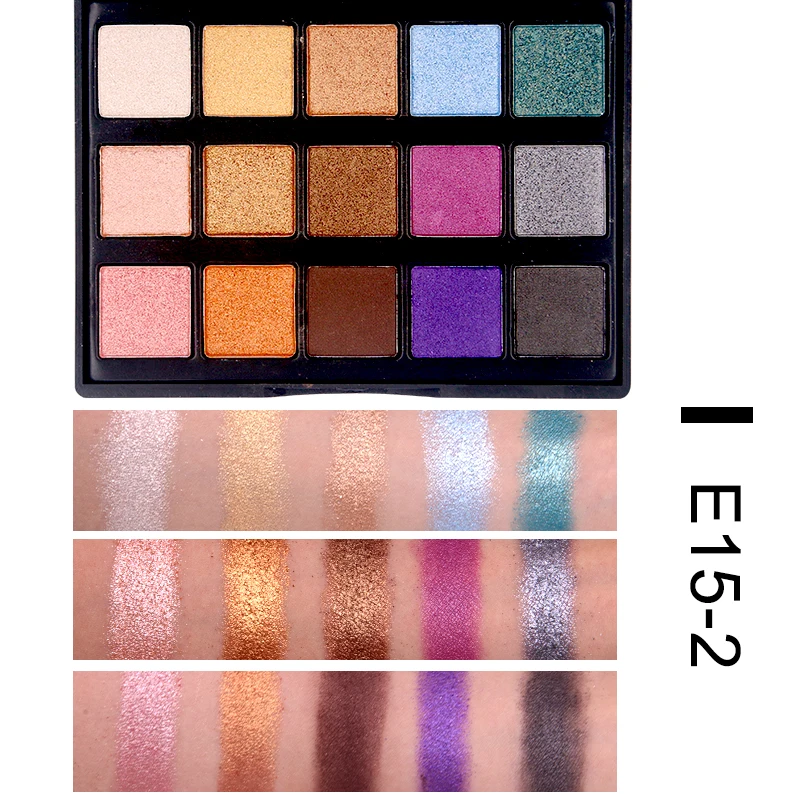 Hot Sale Eye Makeup Set 15 Earth Color Matte Pigment Eyeshadow Palette Cosmetic Shimmer Eye Shadow Make Up Kit KE15#