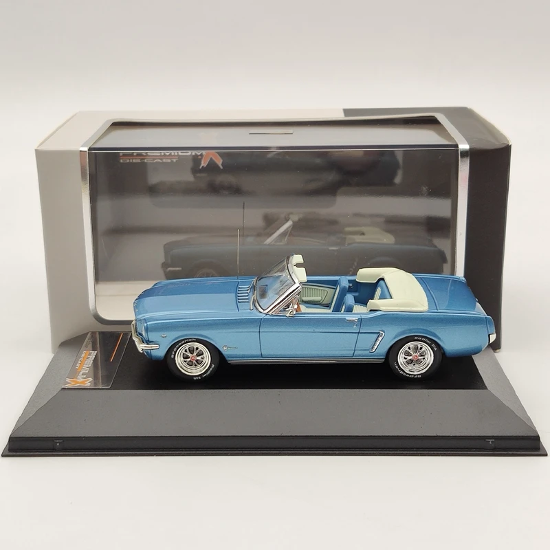 

Premium X 1:43 For FORD MUSTANG Convertible 1966 PRD250 Blue Diecast Models Car Christmas Thanksgiving Gift