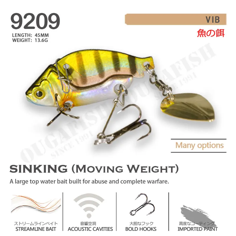 Señuelo cuchara metálico VIB – Acción vibrante giratoria para spinning - imagen 5