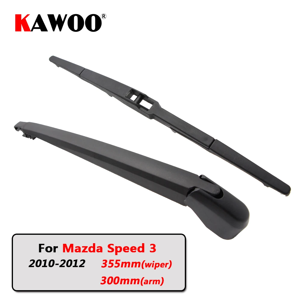 

KAWOO Car Rear Wiper Blade Blades Back Window Wipers Arm For Mazda Speed 3 Hatchback (2010-2012) 355mm Auto Windscreen Blade